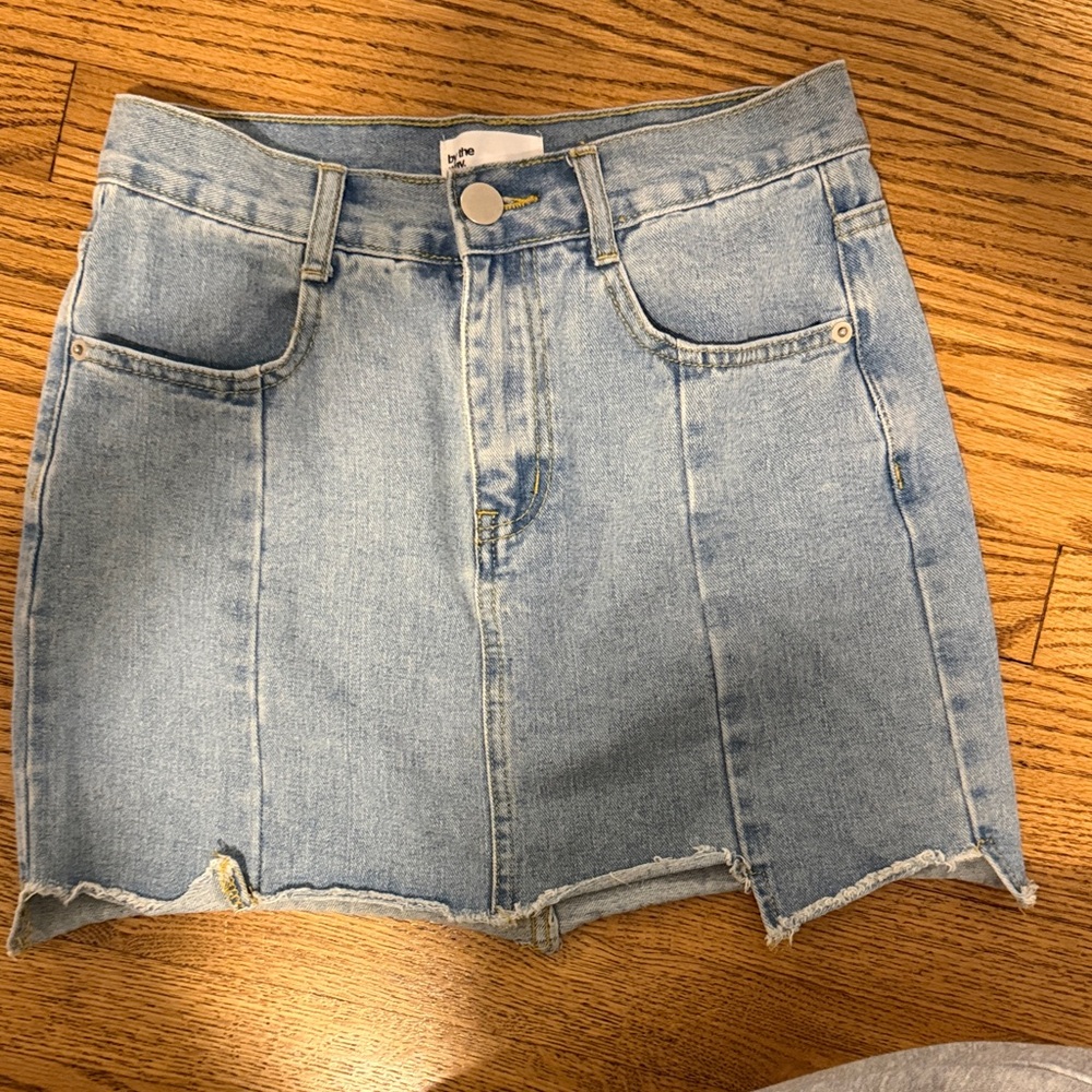 Denim mini skirt